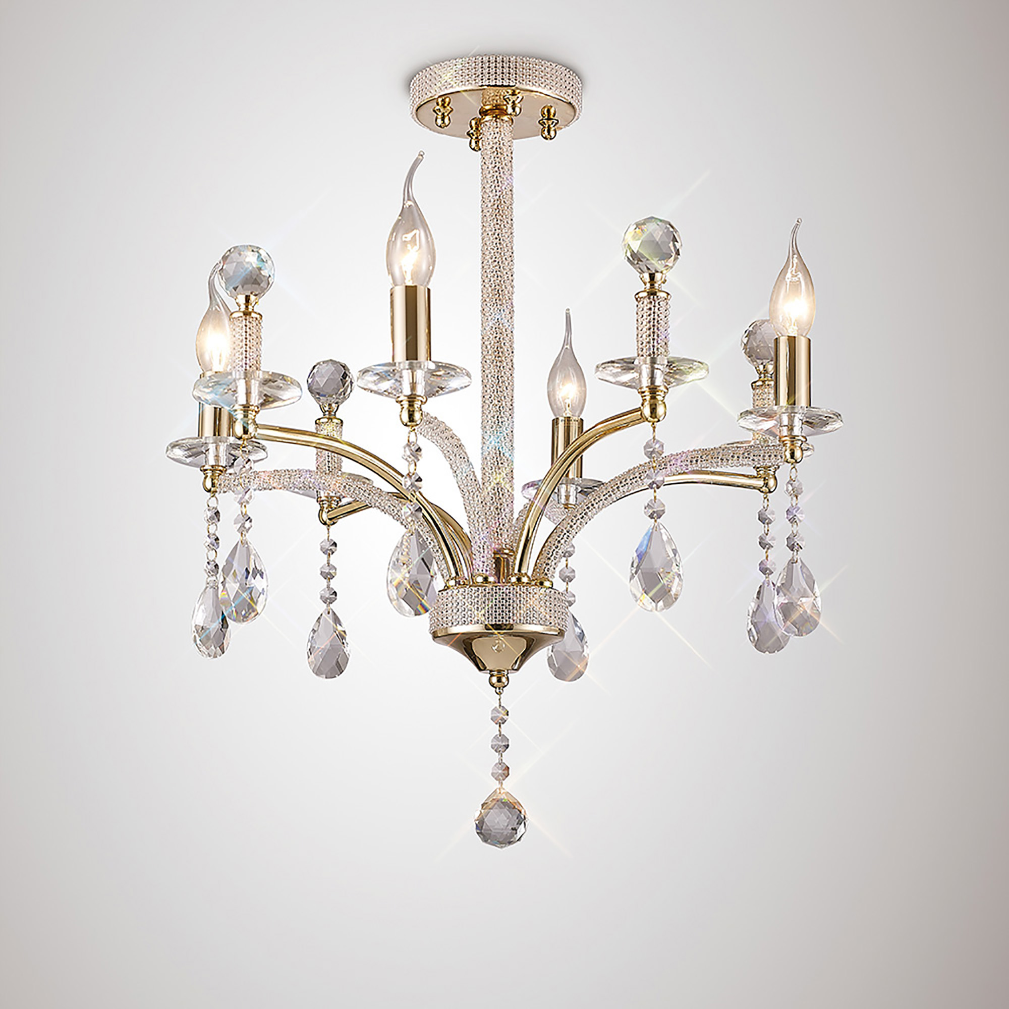 Fiore Crystal Ceiling Lights Diyas Multi Arm Crystal Fittings Fiore Crystal Ceiling Lights Diyas Multi Arm Crystal Fittings